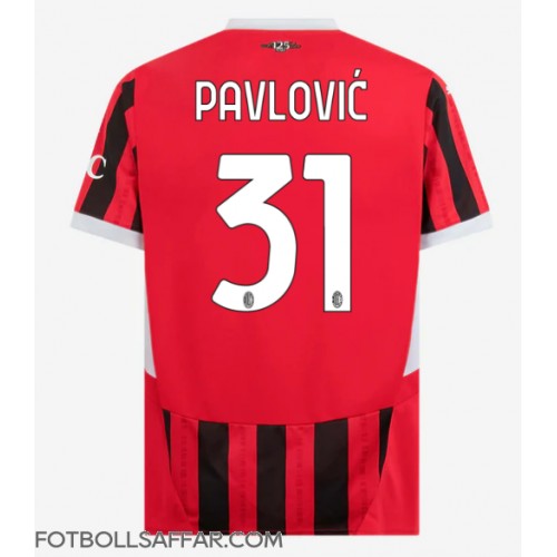 AC Milan Strahinja Pavlovic #31 Hemmatröja 2024-25 Kortärmad